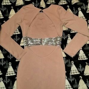 Soft Pink Party Fitted Dress